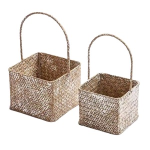 Caja <span class=keywords><strong>de</strong></span> regalo <span class=keywords><strong>de</strong></span> boda <span class=keywords><strong>de</strong></span> mano cesta <span class=keywords><strong>de</strong></span> paja fiesta <span class=keywords><strong>de</strong></span> cumpleaños recepción boda damas <span class=keywords><strong>de</strong></span> honor regalo cesta tejida a mano al por mayor - Product Image 5