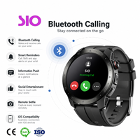 Montre connectée sportive ronde AMOLED 44 mm, résistante à l'eau 3 ATM, appels, oxymètre de pouls, fréquence cardiaque, OEM ODM, logo personnalisé, vente en gros