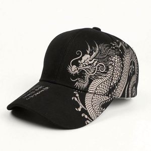 Spring and Summer <b>Men</b> and Women Chinese Style Dragon Pattern Outdoor Fashionable Hip-hop 6 Panel Printed <b>Baseball</b> <b>Caps</b> - Product Image 2