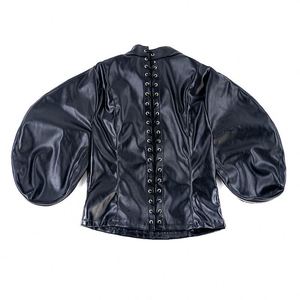 Sexy Straitjacket Body Wrist Bondage Arnés BDSM Gear Fetish PU Leather Black <span class=keywords><strong>Strait</strong></span> <span class=keywords><strong>Jacket</strong></span> para mujeres adultas - Product Image 6