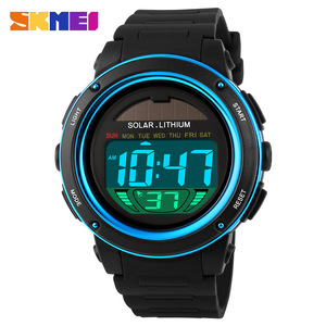 Skmei <b>Digital</b> Watch Solar Lithium Men's Sports Waterproof Electronic Watch Multifunctional Luminous Timer Alarm <b>Clock</b> - Product Image 5