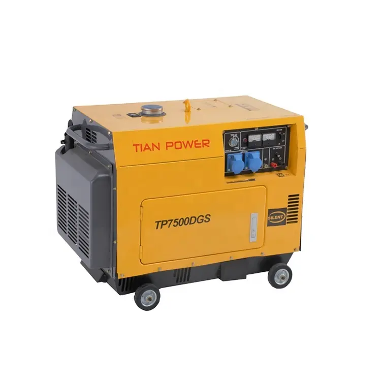 Generator Senyap Penggunaan Rumah Kecil 50HZ/60HZ 5KW/6KW/7KW untuk Dijual