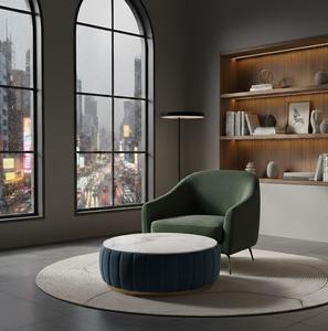 Mesa de centro moderna minimalista con superficie de mármol natural para sala de estar, apartamento, oficina, hotel, diseño de interiores. - Product Image 3