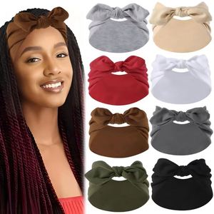 Womens <b>Large</b> <b>Bow</b> Knotted Headband Soft Stretchy Wide Head Wrap Boho Hair Accessories for Daily Wear and Yoga - Product Image 3