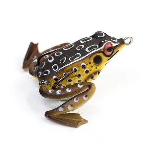 5cm 11g grenouille leurre méné manivelles pour la pêche à la mouche insecte artificiel leurres souples grenouille leurres de pêche yeux 3D