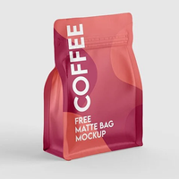 5000 pièces de sacs à café vides personnalisés pour café en grains, sachets d'emballage à fond plat avec prix compétitif