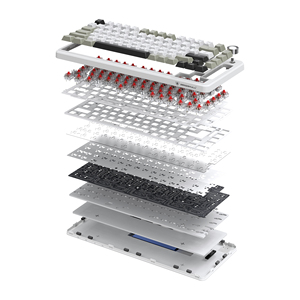 カラフルなライト付き82キーポータブル小型キーボード22キーアンチゴースト有線メカニカルキーボードDEADSKULL - Product Image 1