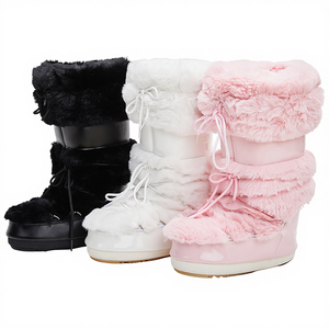 <span class=keywords><strong>Botas</strong></span> de Nieve con Plataforma y Forro de Peluche con Estampado Animal para <span class=keywords><strong>Mujer</strong></span>, Invierno 2025, Nuevas, Cálidas, Antideslizantes, con Cierre de Cordones - Product Image 1