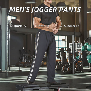 High Quality Gym Workout Men Jogger <b>Pants</b> Plain Dyed Casual Mid Breathable Quick Dry High Quality Wholesale Loose Fit Sports - Product Image 2
