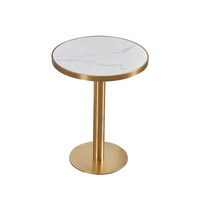 Table de négociation personnalisée en marbre pour réception, ensemble table et chaises de salle à manger commerciales d'extérieur pour salon de thé, restaurant occidental, café