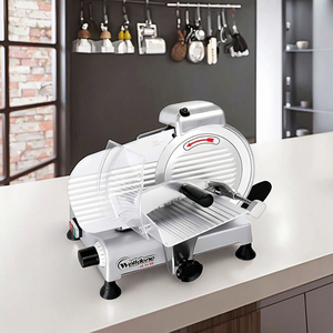 Affettatrice per carne fresca semi-automatica in alluminio 220mm 220V verdure surgelate taglierina per uso domestico e ristorante - Product Image 3