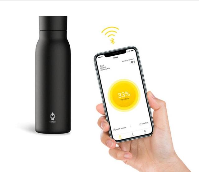Wholesale Luxury Gift Water Quality Intelligent Reminder Drinking Vacuum Insulated Water Bottle With APP Tracking Data
