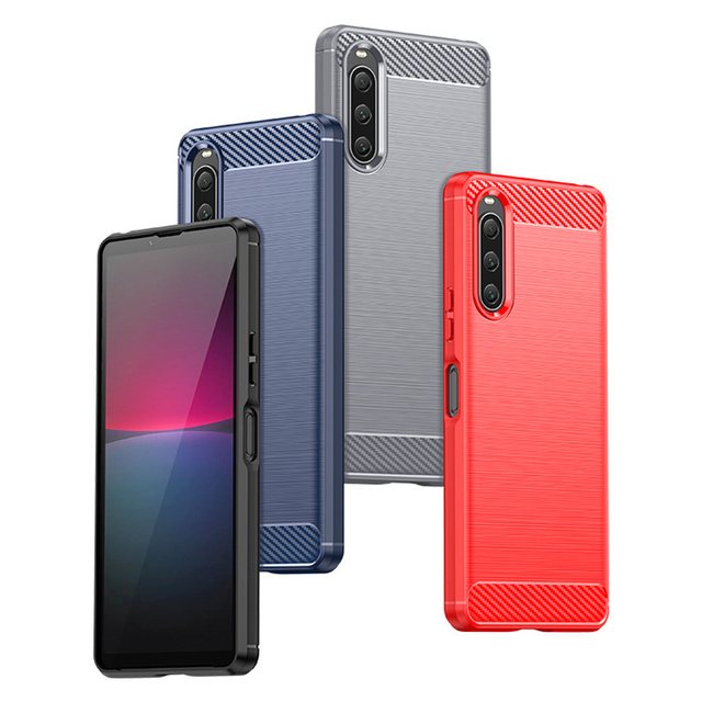 New Stylish for Sony Xperia 1 VI/10 VI/5 V/1 V/10 V/5 IV Soft TPU Carbon Fiber Anti Drop Full Protection Mobile Phone Case
