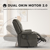 Fauteuil inclinable à commande à distance avec design plat et double porte-gobelets