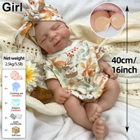 Poupées Reborn en Silicone Haute Simulation 16 Pouces avec Membres Flexibles, Veines Réalistes et Anatomie Correcte
