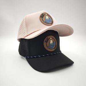 Gorra de Béisbol Deportiva Unisex de 5 Paneles, Ajustable, con Logotipo Personalizado, Diseño Dobby Dot, con Orificios Cortados con Láser, para Golf y Running de Verano - Product Image 6