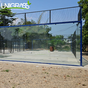 UNI Custom Varios colores Profesional Paranomic Padel Cancha de tenis con todo el conjunto de instalaciones-<span class=keywords><strong>Comprar</strong></span> Blue Padel Grass - Product Image 2