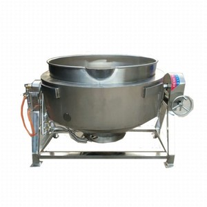 Stainless Steel 50L- 600L Industrial Jacketed Kettle With Agitator Sanitary Porridge Soup Boiler Mixing Cooking Jacketed Kettle - Product Image 6