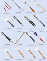 Accessoires de barbecue pince en acier inoxydable avec manche en bois barbecue griller cuisson verrouillage pinces à aliments
