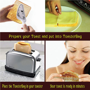 Sacchetti per tostapane riutilizzabili resistenti al calore antiaderenti per panini al formaggio alla griglia - Product Image 3