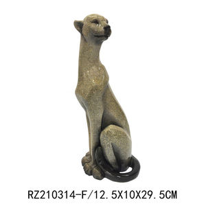 تماثيل معاصرة قوالب راتينج تمثال فهد حديث تمثال النمر نحت ديكورات حيوانات لمدخل قاعة غرفة المعيشة - Product Image 5