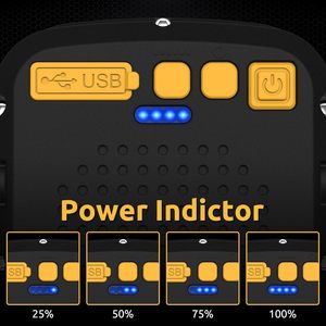 Lampe de travail magnétique rechargeable à LED avec support, 18 modes, 1200LM, super lumineuse, portable, lampe de travail USB WADE-JS081 pour R - Product Image 2
