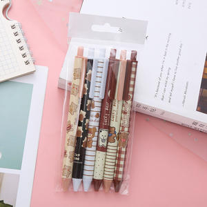 Di alta qualità borsa di scuola Kawaii carino ufficio cancelleria penne Gel per rosa nero 0.5mm penna di plastica Fine Design misto creativo fantasia - Product Image 4