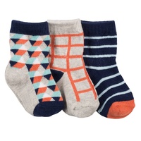 Lot de 3 chaussettes en coton peigné doux sans couture à la cheville pour bébés, nouveau-né, vente en gros en vrac