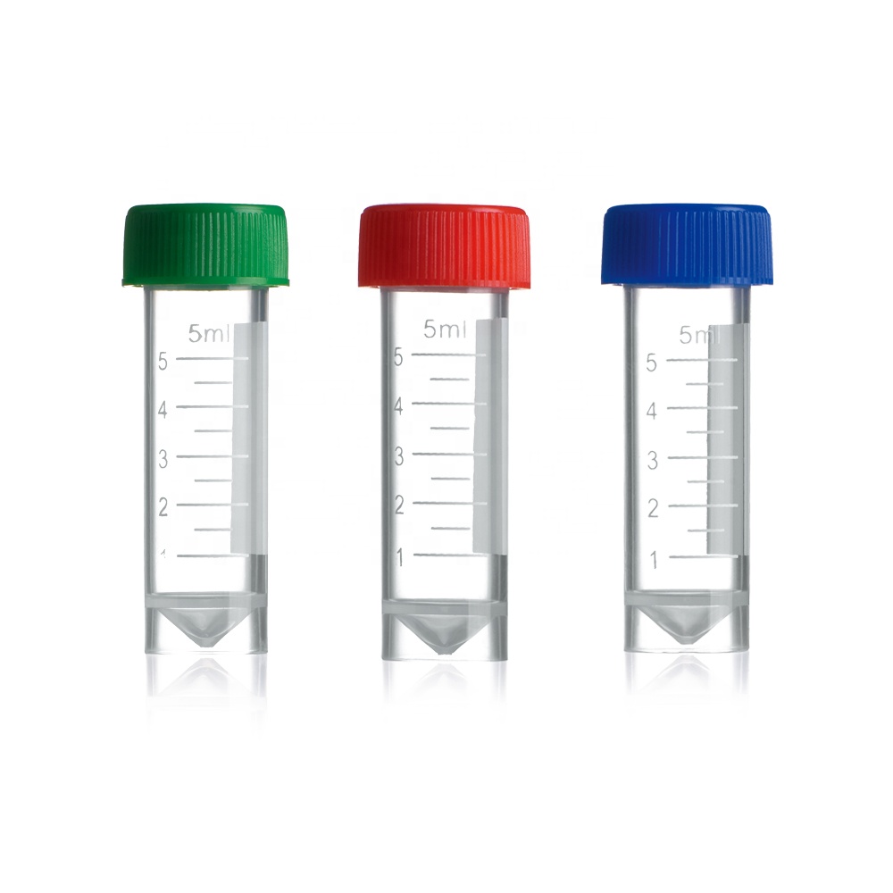 Лабораторные расходные материалы, прозрачная Самостоятельная криогенная замораживающая трубка 5 мл с винтовой крышкой и градуировкой