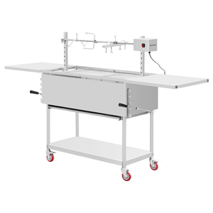 อุปกรณ์ครัวกลางแจ้งกันน้ำ เตาบาร์บีคิวแบบเปิดไฟ ซานตามาเรียกริลล์ แบบอิฐทนไฟ พร้อมมอเตอร์หมุนถ่าน - Product Image 6