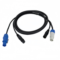 Câble Combo Flexible Powercon 1m 2m 3m 5m 1.5m XLR DMX512 Câble d'Alimentation Combiné 3 x 1.5mm pour Éclairage de Scène et Têtes Mobiles