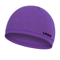 Gorro de calavera con logotipo bordado personalizado, gorro en blanco, gorro duro para bicicleta, gorro con forro para casco, gorros para dormir