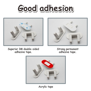 Poignée de <span class=keywords><strong>porte</strong></span> en ABS de haute qualité, serrure à levier, écologique, verrou de sécurité souple pour bébés, pour armoires et tiroirs - Product Image 5