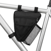 Sac de cadre de vélo, sac triangulaire pour vélo, pochette pour vélos, sacs légers pour le cyclisme avec porte-bouteille en maille