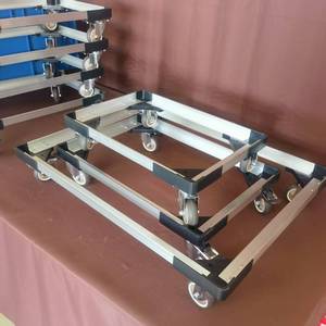 Carrello da Magazzino Personalizzato di Varie <span class=keywords><strong>Dimensioni</strong></span> con 4 Ruote Girevoli, Carrello <span class=keywords><strong>a</strong></span> <span class=keywords><strong>Mano</strong></span> per Trasporto - Product Image 1
