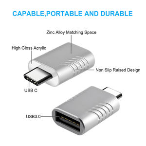 Adaptador USB Tipo C OTG, Conector Micro Macho a USB Hembra, Adaptador Tipo-C a USB 3.0 OTG para Samsung S20, <span class=keywords><strong>Convertidor</strong></span> USBC - Product Image 3