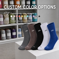 Chaussettes en bambou de haute qualité pour homme et femme, chaussettes en bambou côtelées douces, chaussettes de ville personnalisées avec logo