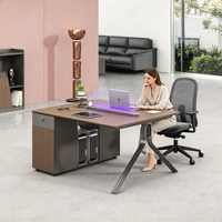 Table de travail individuelle en panneau de bois de style moderne, écologique et détachable, pour usage commercial et bureautique convertible