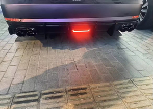 Xe A4 B9 S4 bóng đen khuếch tán sợi <span class=keywords><strong>carbon</strong></span> Mô Hình Phía Sau Bumper Lip Splitter cho Audi A4 S4 B9 2017 2018 2019 khuếch tán - Product Image 4