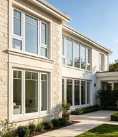 Fenêtres pour maisons, prix d'usine en gros, fenêtre à battant en PVC 60 UPVC à ouverture vers l'intérieur, simple vitrage transparent trempé G pour usage résidentiel