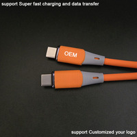 Câbles USB Type C vers USB Type C à double tête, interfaces mâle vers mâle, électroplaqués, en silicone