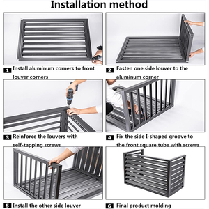 Điều hòa không khí bìa làm bằng nhôm Bìa lưới tản nhiệt bảo vệ cho điều hòa không khí điều hòa không khí hàng rào màn hình - Product Image 2