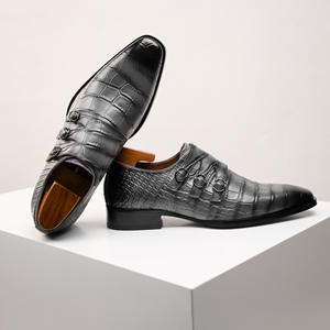 Zapatos Oxford de Hombre con Cordones, de Cuero Genuino con Patrón, Suela de Goma, para Todas las Temporadas, Estilo Británico, Casual, para Novio, Boda - Product Image 2