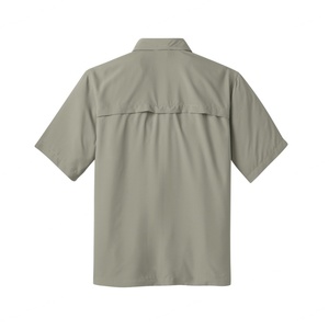 Camisas de Pesca de Manga Corta para Hombre, Protección Solar UPF 50+, Color Sólido, Cierre de Botón - Product Image 2