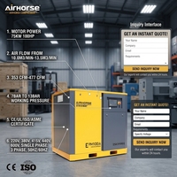 Compresseur d'air industriel à vis Airhorse, prix usine, PM VSD 37kw, 55kw, 75kw, 7-12bar, avec certifications CE et ASME pour outils pneumatiques
