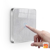 Interrupteur intelligent Tuya Zigbee 3.0 à commande vocale par IA, norme UE, ligne neutre + L, 1 canal, écran tactile Smart Thing pour éclairage