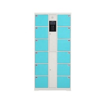 Casier intelligent de stockage de bagages avec code PIN numérique automatisé, système de reconnaissance faciale et de lecture de codes-barres