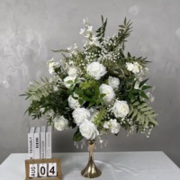 Vente en gros de boules de fleurs artificielles en soie de 40 cm, centre de table, arrangements floraux 3D pour mariage, Noël, faits à la main