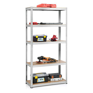 رف تخزين معدني قابل للتعديل من 5 طبقات، رف عرض بدون براغي من الحديد المجلفن الثقيل للمستودعات - Product Image 6