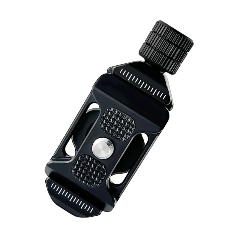 Light Weight Mini Fish Bone Style Design Quick Release Plate QR Clamp, 1/4 to 3/8-inch Screw Hole Adapter Screw for Tripod Head